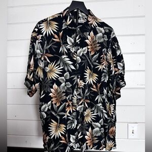 Hollis River Hawaiian Shirt | Size XL | Tropical Leaf Print
